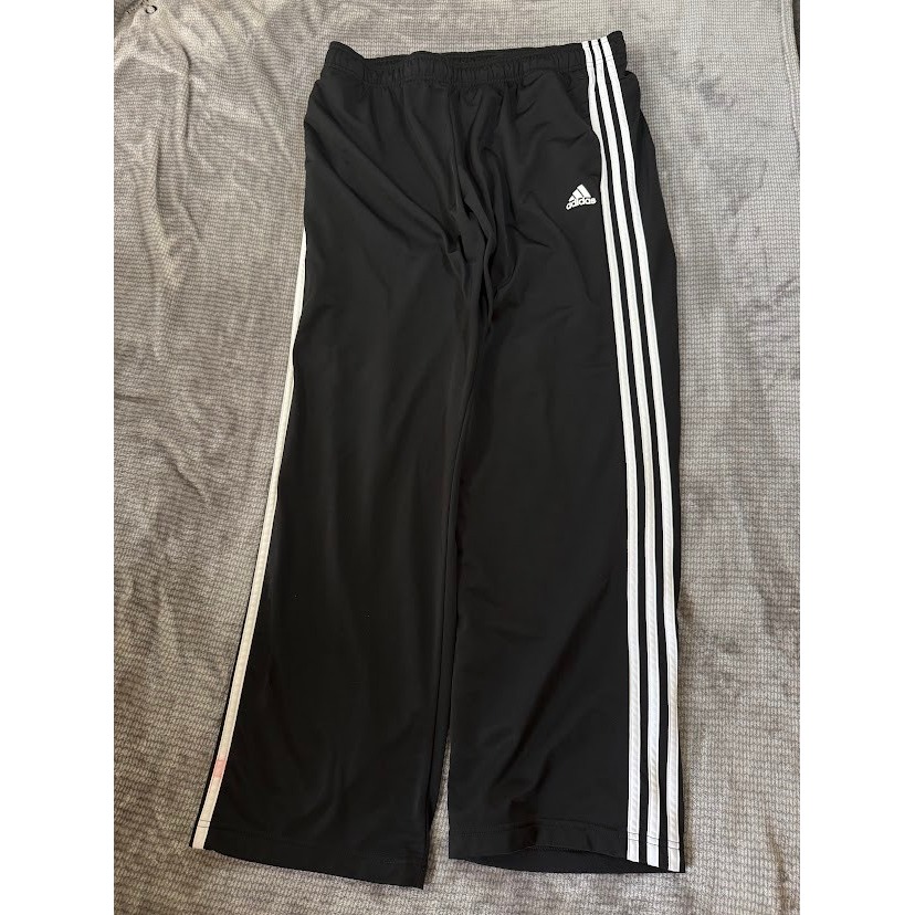 Nike Sportswear Mens Track Pants Black White Side Stripe S Straight 34x31